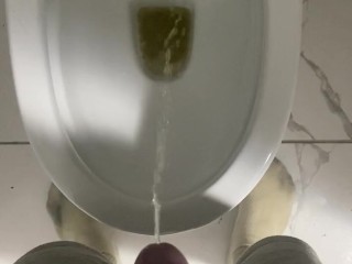Piss with me! Draining my cock – piss your panties while you watch