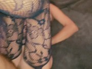 Close-up gaping: ass, holes, and rough stocking slut 14/16