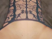 Close-up gaping: ass, holes, and rough stocking slut 7/16