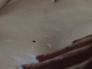 He cum on my tits as I masturbate, I play with the juice until I orgasm 10/16