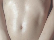 He cum on my tits as I masturbate, I play with the juice until I orgasm 14/16