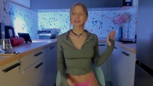 Playing with tits and pussy