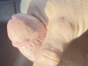 So horny had to pull over and stroke it in the car 14/16