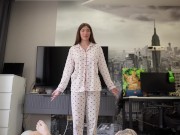 POV: “Have you been peeping on me again?” Stepsister playing with my hard cock 2/16