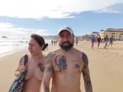 Salimos a caminar desnudos a la playa 3/16
