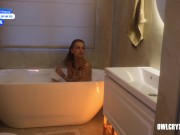 Stepsister begs for a facial cumshot to keep her secret hidden 1/16