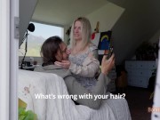 A loving couple’s intimate moments — emotional closeness slowly turns into passionate sunlight sex 1/16