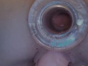 Anal Tunnel Plug & Dildo Double Penetration Fucking 7/16