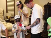 BONNIE BLUE & DWARF GANG BANG @ PILLOW TALK COACHELLA MANSION PARTY  (w/ Kazumi & Luna Star) 3/16