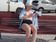 Slut flashes her tits in public – caught by strangers! 4/16