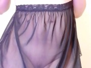 Naughty Babe with Big Boobs on Transparent Lingerie 15/16