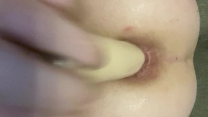 Close up big anal gape and self pissing. 🤤 MY ASS IS CUMMING FOR YOU anal milk squirt