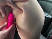 I had a squirting orgasm in the car with Sergio's magic fingers 10/16