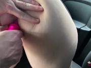 I had a squirting orgasm in the car with Sergio's magic fingers 9/16