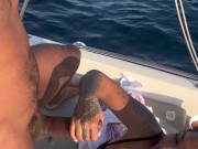 Yasmina Khan and Troy Francisco fuck on a boat in the south of France and almost got caught! 8/16