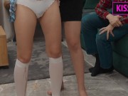 S4E3: Step mom Teaches Sex and Shares Cum with Step daughter in Bed with New Step dad 3/16