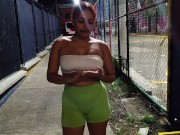 I find my stepsister leaving the gym, she shows me her ass and invites me to her house 2/16