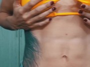 Shredded Abs & Vascular Arms in Yellow Bikini WATCH THE FULL VIDEO ON C4S 7/16