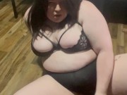 BBW fucking 12 inch dildo until I squirt 3/16