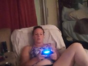 Beautiful bbw long hair brunette lifts up her mini dress and smokes cigarettes while playing games 4/16