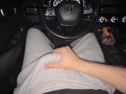 Public car play *huge cock and outdoor cumshot* 1/16