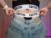 ASMR jeans scratching SFW with QOS tattoo 15/16