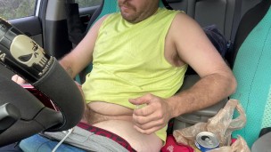 Jerking off in my car