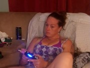 I lift up my micro minidress and show off my panties and spread my legs on couch while smoking 8/16