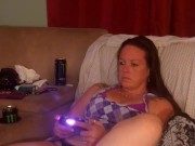 I lift up my micro minidress and show off my panties and spread my legs and I'm super horny 13/16