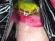 Faceless fetish doll drooling / Lipstease / ASMR 11/16