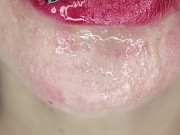 Faceless fetish doll drooling / Lipstease / ASMR