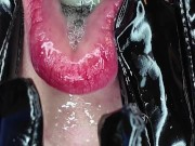 Faceless fetish doll drooling / Lipstease / ASMR 14/16