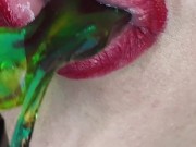 Faceless fetish doll drooling / Lipstease / ASMR 6/16