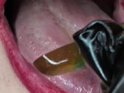 Faceless fetish doll drooling / Lipstease / ASMR 8/16