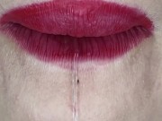 Faceless fetish doll drooling / Lipstease / ASMR 9/16
