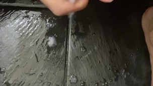 Cumming in bathroom! Wow