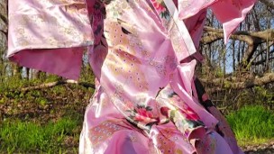 Tattooed MILF OF Model @nephilaaranea in Japanese Geisha & Sexy Lingerie Cosplay - Squirting Finish