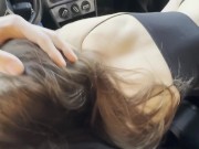 My girlfriend sucked my cock in the woods, and I had to cum on her body 7/16