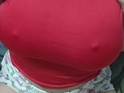 Sensual Breast Play Brunette Big Tits 3/16