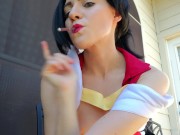 Momo Yaoyorozu Superhero Smoking JOI - Screenshot 13 of 16 - Smoking