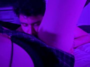 Cute guy licks my pussy passionately until I cum in his mouth 13/16