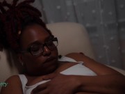 Day dreaming of getting fucked and covered in hot cum while rubbing her pussy