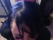 Tinder date sucking that cock