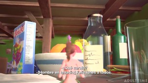 3D Trans Sex With A Giant And A Tiny! SPANISH SUBTITLES