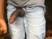 ZIPPED OUT MY TROUSER JUST TO STROKE MY COCK