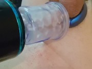 boyfrend like to play with toy on his hard dick! 15/16