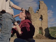 stranger cum in my throat after public blowjob - little arden 6/16