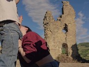 stranger cum in my throat after public blowjob - little arden 8/16