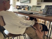 cute gf sucks my dick while I try to work / Soft porn 10/16