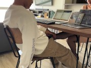 cute gf sucks my dick while I try to work / Soft porn 6/16